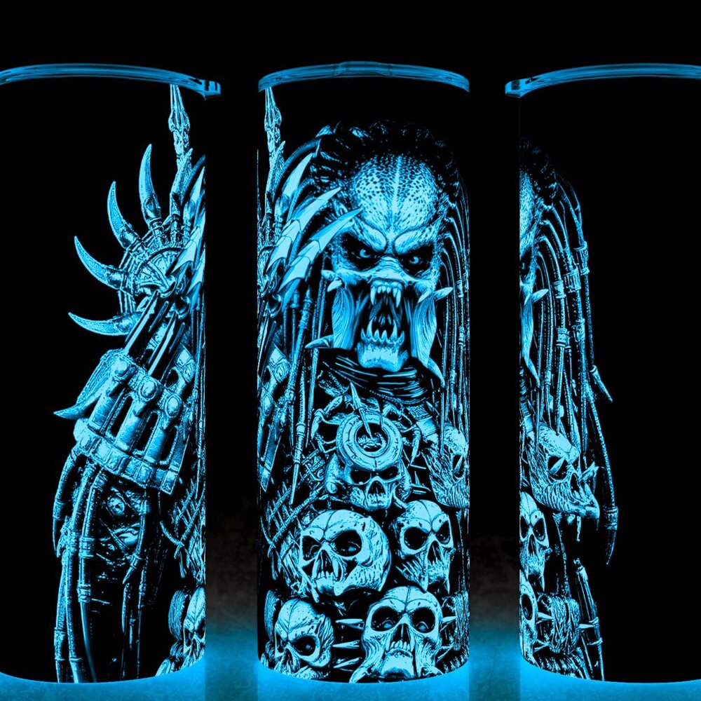 Glow in the Dark The Predator 80s Movie Comic Book Style Cup Mug Tumbler